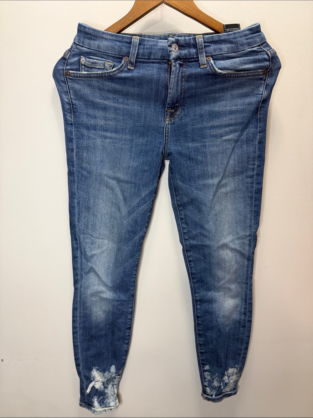 For all mankind Skinny Jeans with Ankles Distress Size 26, L35, I25